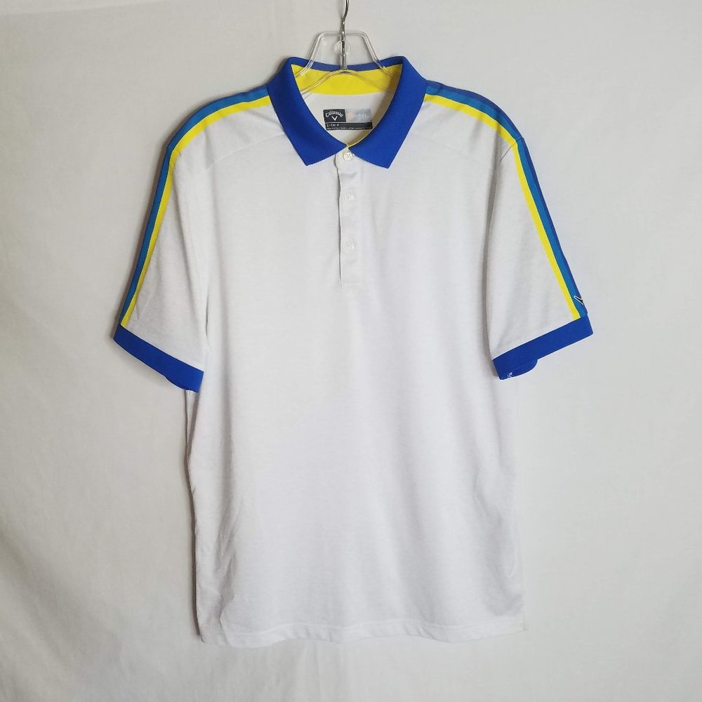 Callaway Opti Dri Polyester Polo Golf Shirt Mens Size Small EUC
